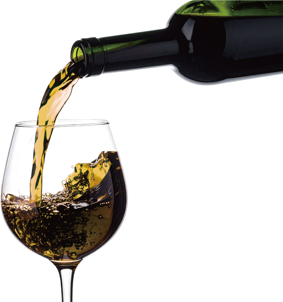 Bottle pouring into a glass
