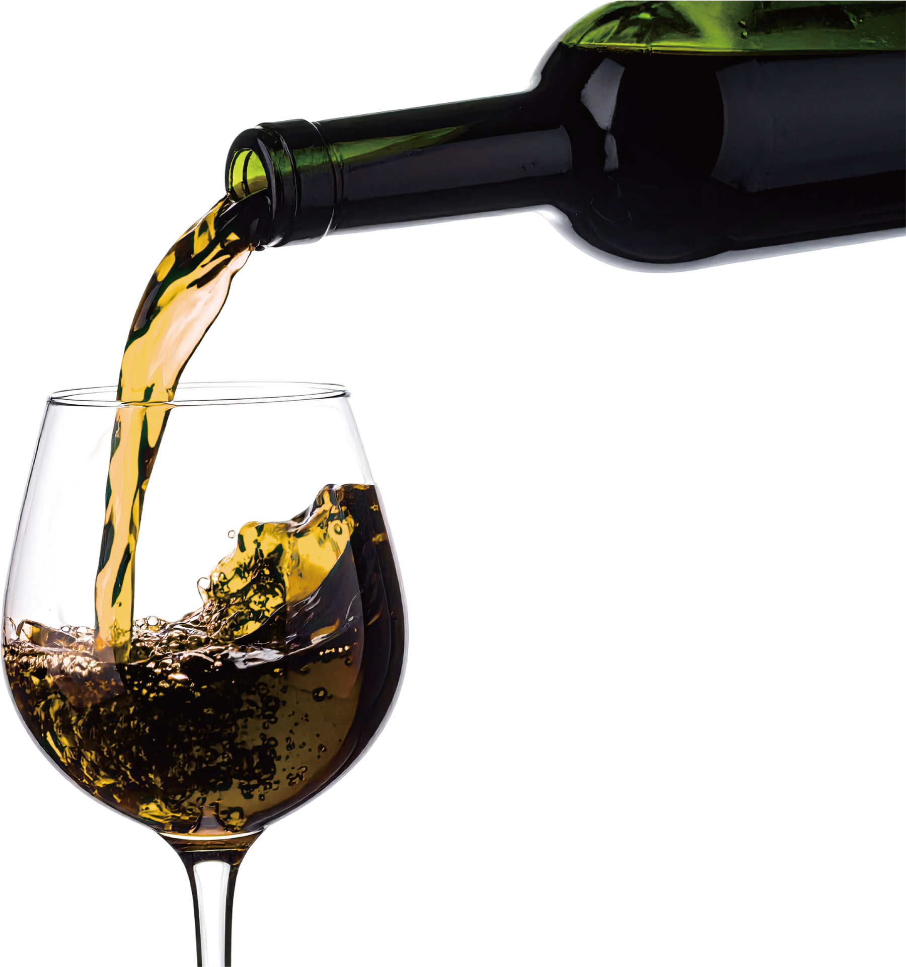 Bottle pouring into a glass